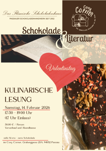 Valentinstag - Kulinarische Lesung "Schokolade & Literatur"